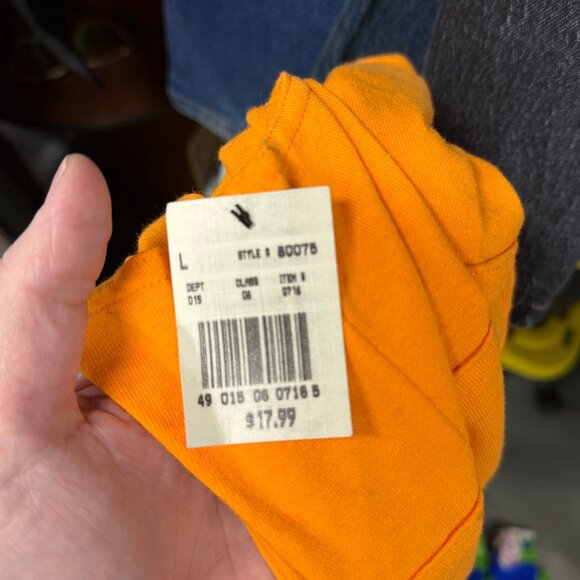 NWT Vintage Pro Spirit 90's Overall Tangerine Cotton Jumper - Picture 2 of 6